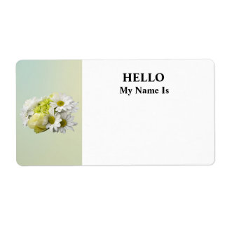 Bouquet in Shades of White and Yellow Label