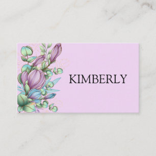 Bouquet Leaves Flower Business Card