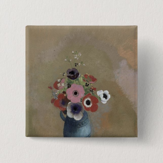 Bouquet of anemones button (Front)