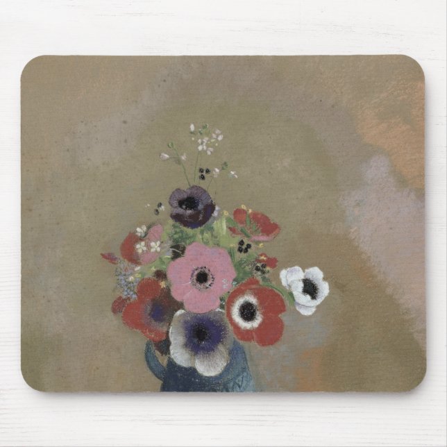 Bouquet of anemones mouse pad (Front)