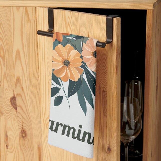 Bouquet of Autumn Flowers Kitchen Towel (Thirds Fold)