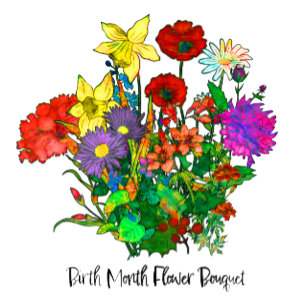 Bouquet of Birth Month Flowers Coffee Mug