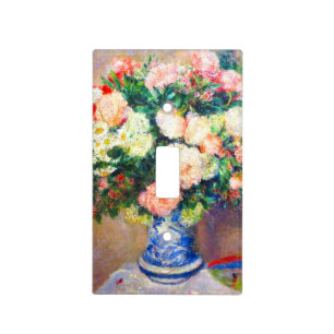 Bouquet of Chrysanthemums and a Japanese Fan Light Switch Cover