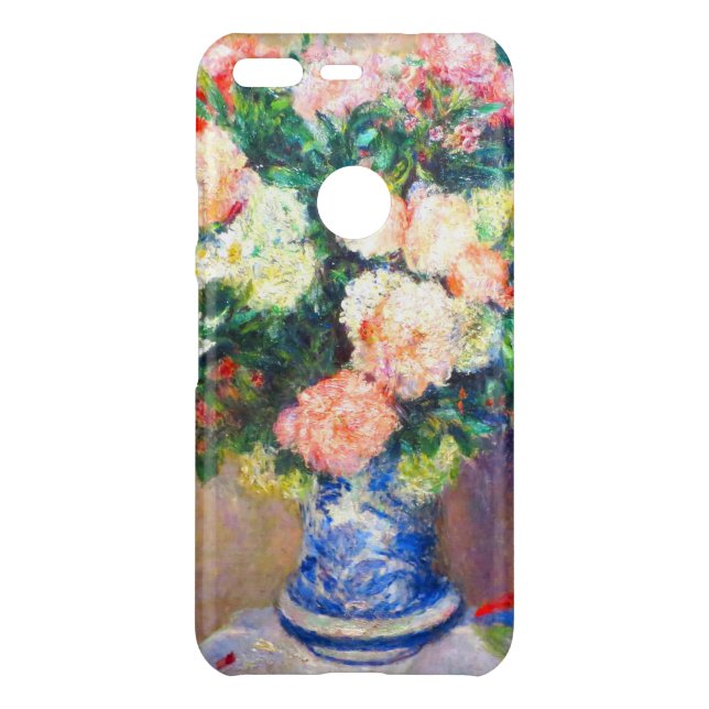 Bouquet of Chrysanthemums and a Japanese Fan Uncommon Google Pixel Case (Back)