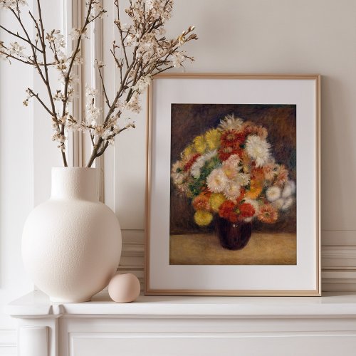 Bouquet of Chrysanthemums  Renoir Framed Art
