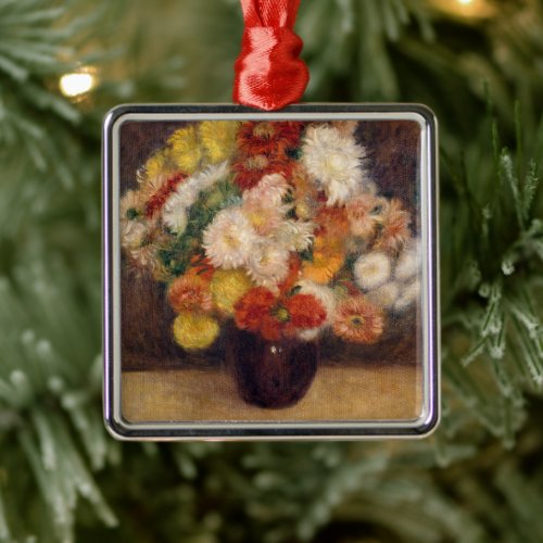 Bouquet of Chrysanthemums  Renoir Metal Ornament