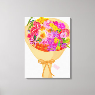 Bouquet of Colorful Flowers Canvas Print