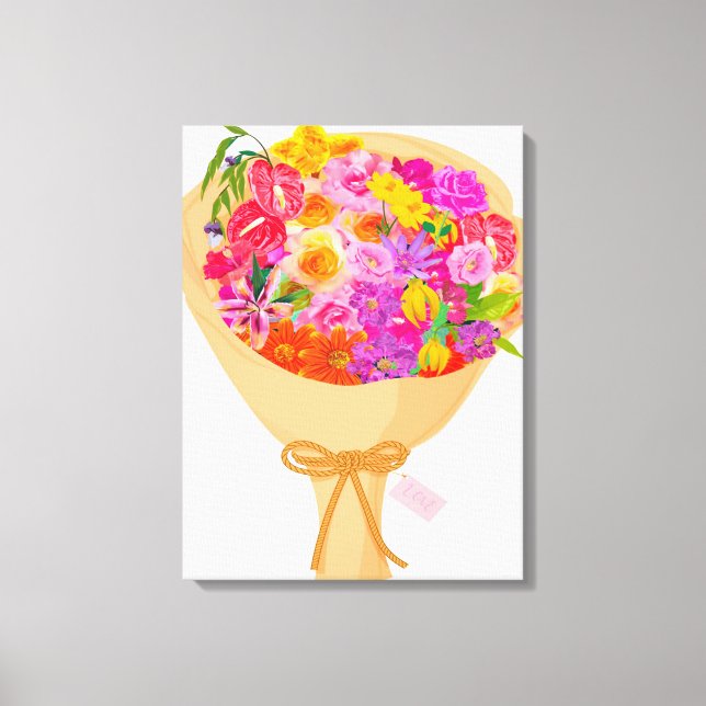 Bouquet of Colorful Flowers Canvas Print (Front)