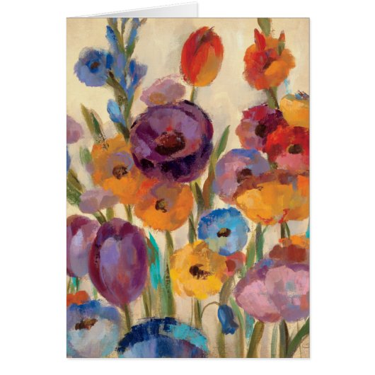 Bouquet of Colorful Flowers Cards (Front)