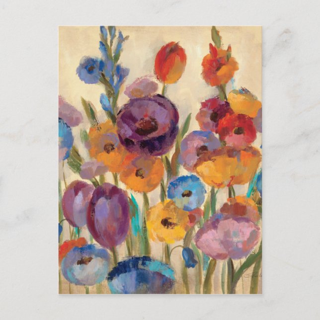 Bouquet of Colorful Flowers Postcard (Front)