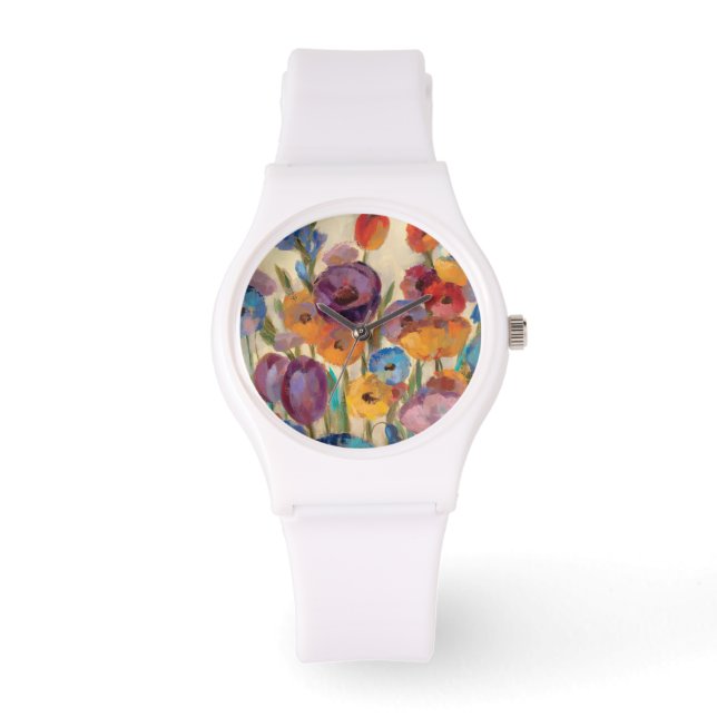 Bouquet of Colorful Flowers Watch (Front)
