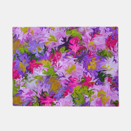 Bouquet of Colors Floral Abstract Art Design Doormat