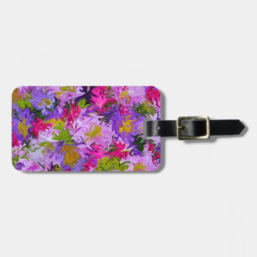Bouquet of Colors Floral Abstract Art Design Luggage Tag
