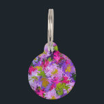 Bouquet of Colors Floral Abstract Art Design Pet Name Tag<br><div class="desc">I used an actual photo of a bouquet of flowers as a base to create this abstract “Bouquet of Colors” design. This version has just the image on both sides of the tag.</div>