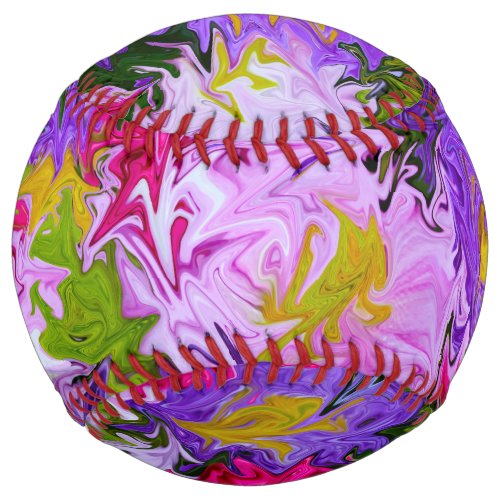 Bouquet of Colors Floral Abstract Art Design Softball