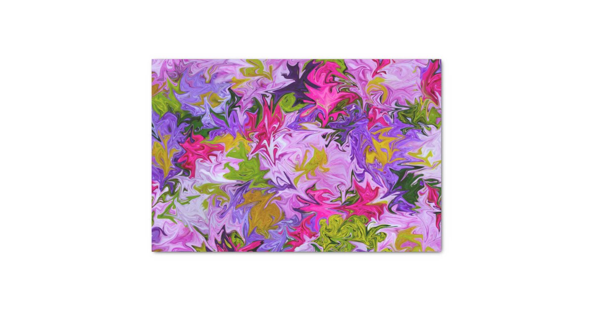 Bouquet Of Colors Floral Abstract Art Design Tissue Paper Zazzle Com