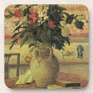 Bouquet of Flowers at Window by Maxine Maufra Beverage Coaster