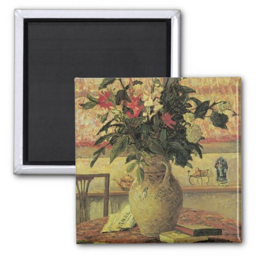 Bouquet of Flowers at Window by Maxine Maufra Magnet