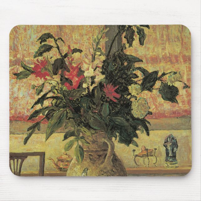 Bouquet of Flowers at Window by Maxine Maufra Mouse Pad (Front)