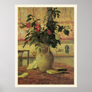 Bouquet of Flowers at Window by Maxine Maufra Poster
