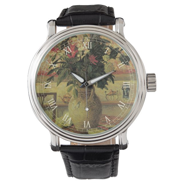 Bouquet of Flowers at Window by Maxine Maufra Watch (Front)