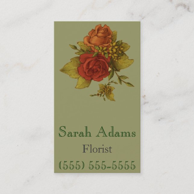 Bouquet of Flowers Business Card (Front)