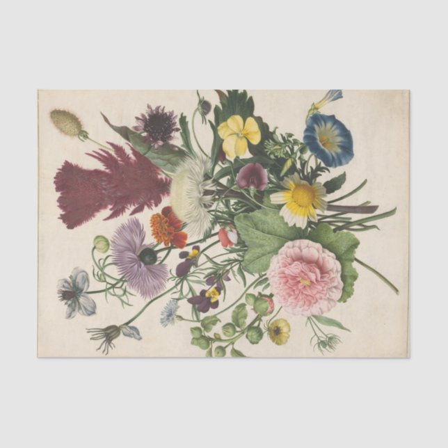 Bouquet of Flowers by Anonymous Tissue Paper (Front)