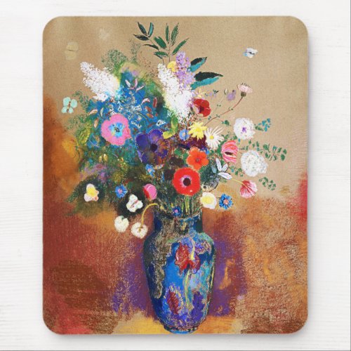 Bouquet of Flowers by Odilon Redon Mouse Pad