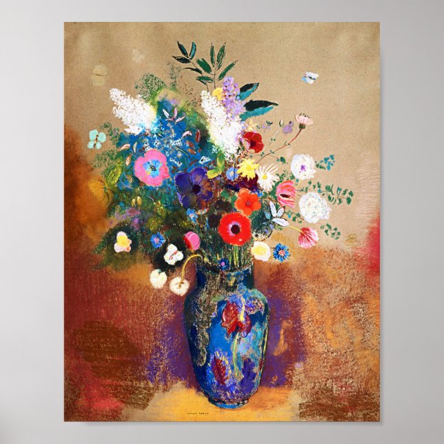 Bouquet of Flowers by Odilon Redon  Poster (Front)