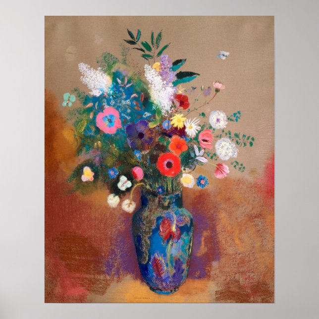 Bouquet of Flowers by Odilon Redon Poster (Front)