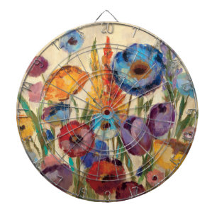 Bouquet of Flowers Dartboard With Darts