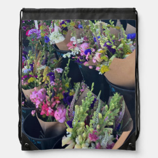 Bouquet of Flowers Drawstring Bag