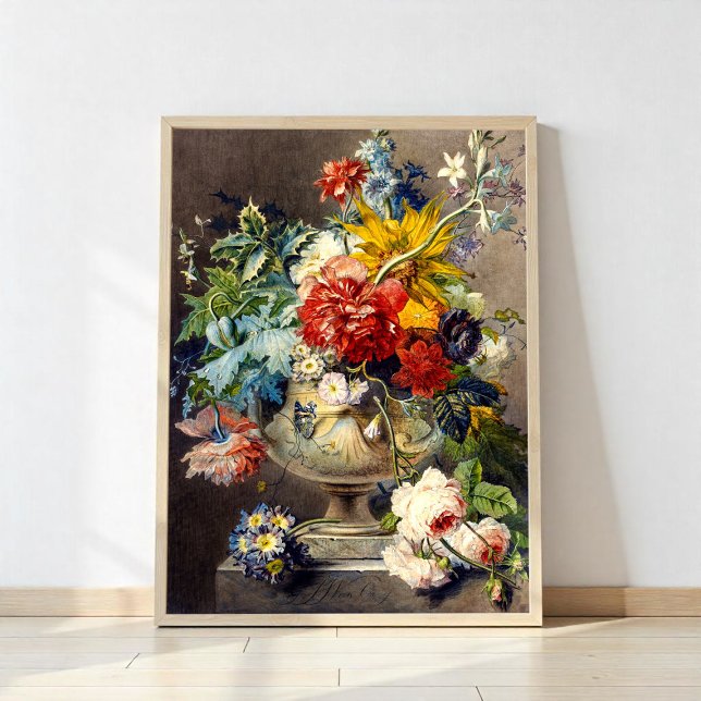 Bouquet of Flowers in a Vase by Johannes van Os Poster (Creator Uploaded)