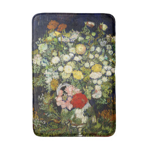 Bouquet of Flowers in a Vase by Vincent Van Gogh Bath Mat