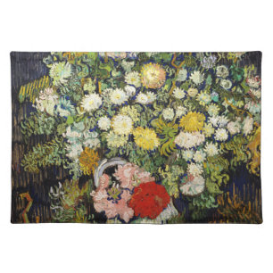 Bouquet of Flowers in a Vase by Vincent Van Gogh Cloth Placemat