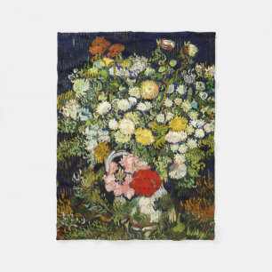Bouquet of Flowers in a Vase by Vincent Van Gogh Fleece Blanket