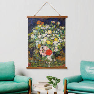 Bouquet of Flowers in a Vase by Vincent Van Gogh Hanging Tapestry
