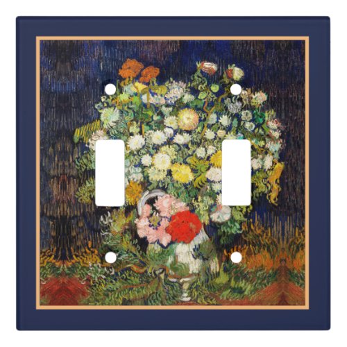 Bouquet of Flowers in a Vase by Vincent Van Gogh  Light Switch Cover