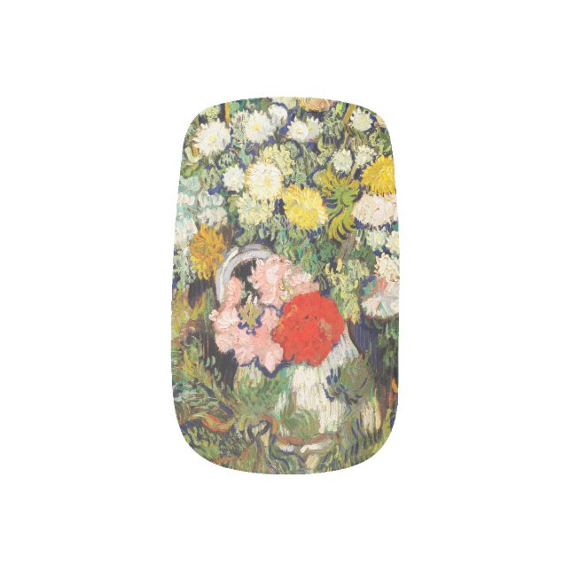 Bouquet of Flowers in a Vase by Vincent Van Gogh Minx Nail Art (Left Thumb)