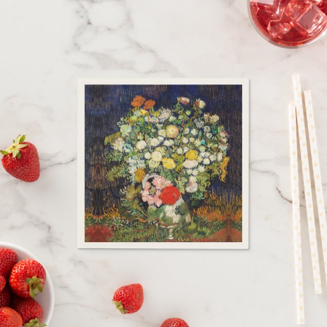 Bouquet of Flowers in a Vase by Vincent Van Gogh  Napkins (Insitu)
