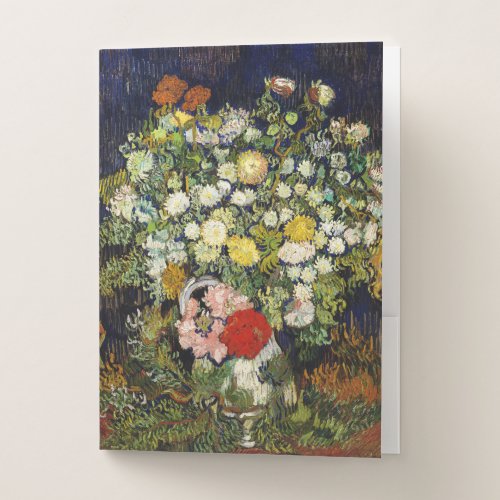 Bouquet of Flowers in a Vase by Vincent Van Gogh Pocket Folder
