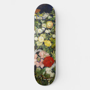 Bouquet of Flowers in a Vase by Vincent Van Gogh Skateboard