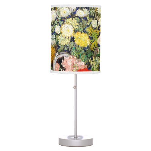 Bouquet of Flowers in a Vase by Vincent Van Gogh  Table Lamp