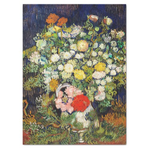 Bouquet of Flowers in a Vase by Vincent Van Gogh  Tissue Paper