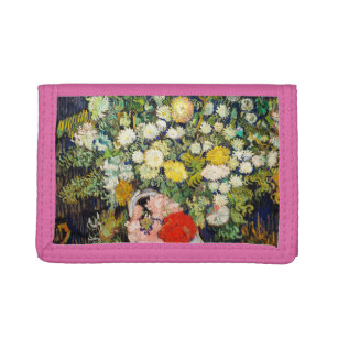 Bouquet of Flowers in a Vase by Vincent Van Gogh  Trifold Wallet