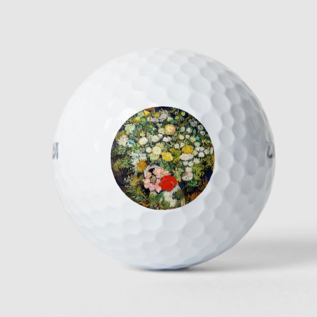 Bouquet of Flowers in a Vase Golf Balls (Front)