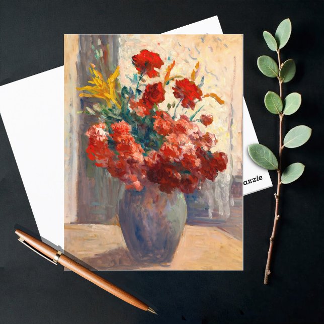 Bouquet of flowers in a vase postcard (Creator Uploaded)