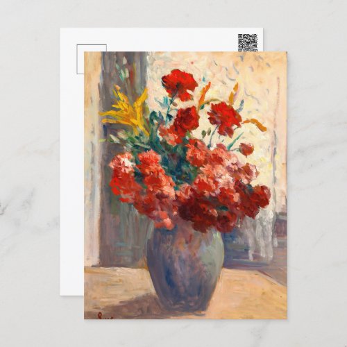 Bouquet of flowers in a vase postcard