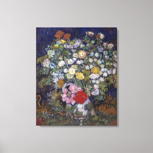 Bouquet of Flowers in a Vase  Van Gogh  Canvas Print