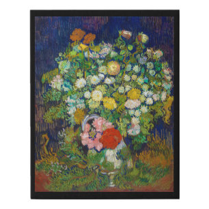 Bouquet of Flowers in a Vase, Van Gogh Faux Canvas Print